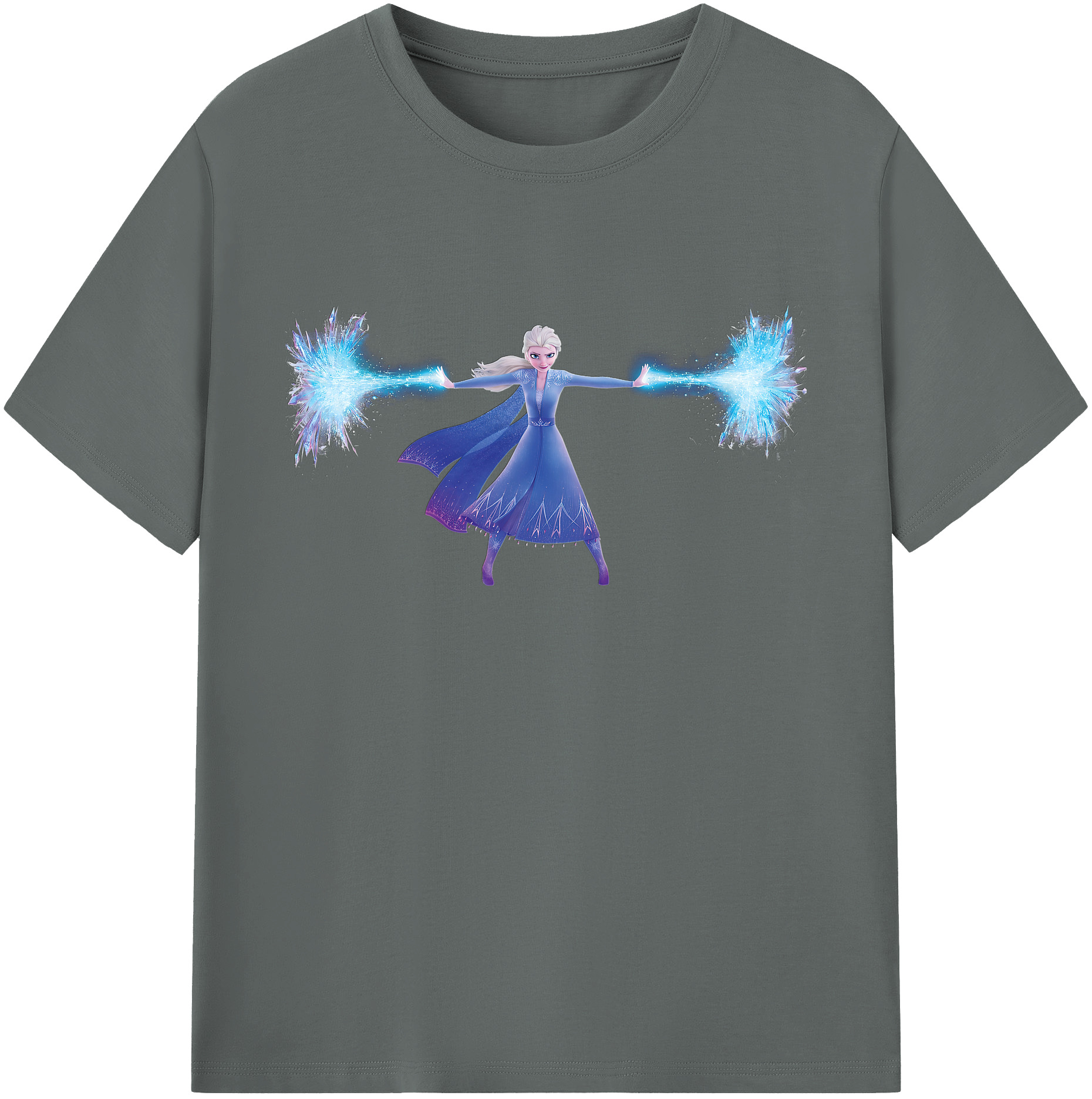 （画像用） アナと雪の女王 アンナ エルサ Frozen Anna Elsa 綿100％ メンズ半袖Tシャツ｜肌触りやわらか＆通気性